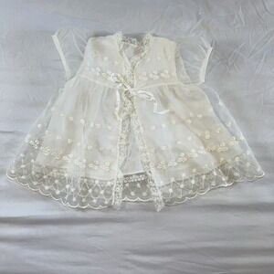 Vintage 1950's Infant's Christening Jacket Lace Satin‎